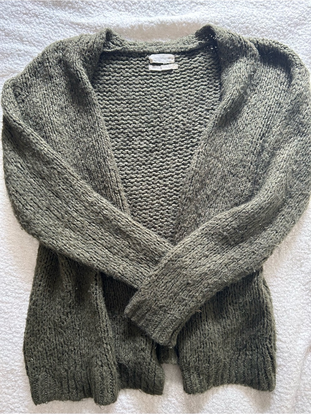 Urban Outfitters Olive Knit Open Cardigan